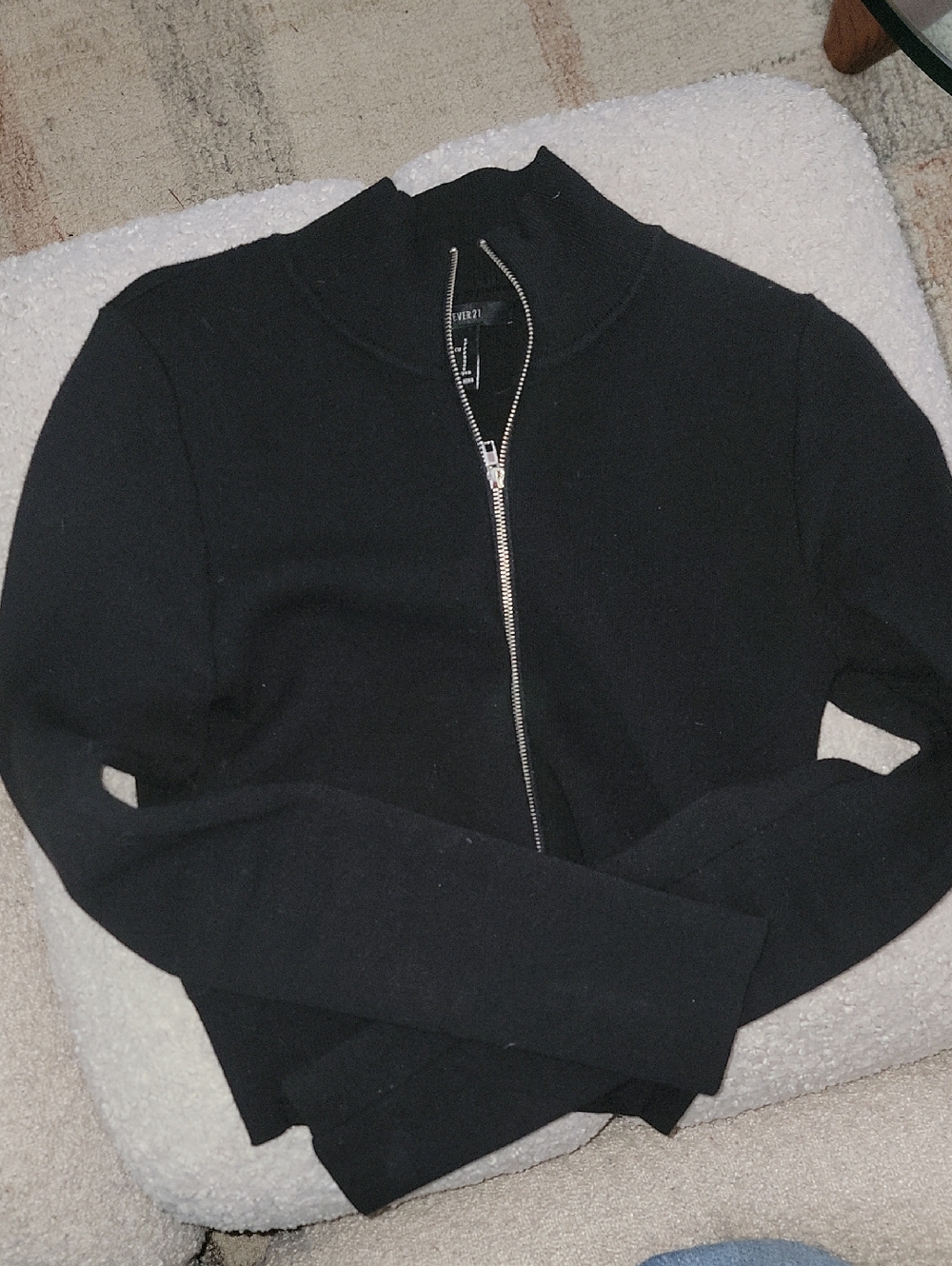 Forever 21 Black Zip-Up Jacket